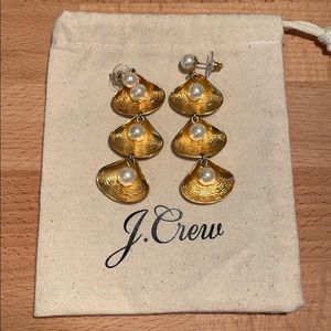 J. Crew Seashell Pearl Earrings
